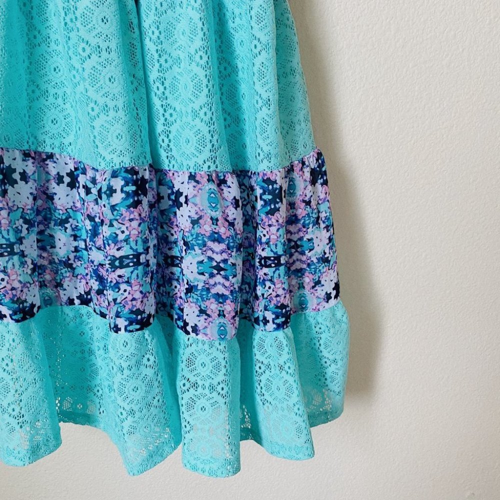 Boutique Bohemian Sun Dress Blue Size Small - Picture 7 of 9